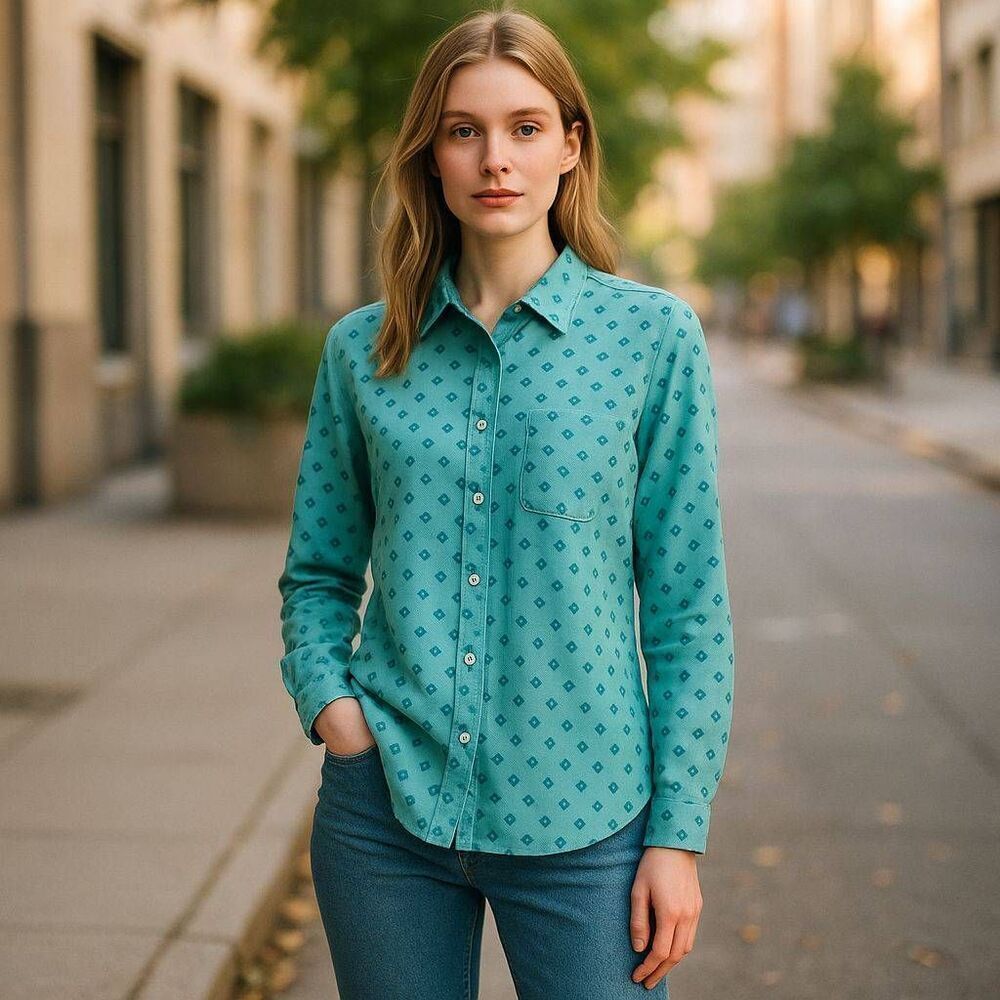 Orvis Button Up Polyester Blouse - image 2